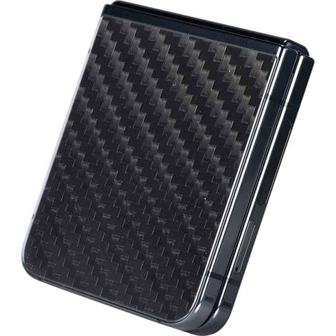 Black Carbon Fiber Specialty Texture Material Galaxy Z Flip5 5G Skin
