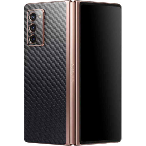 Black Carbon Fiber Specialty Texture Material Galaxy Z Fold2 5G Skin