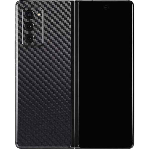 Black Carbon Fiber Specialty Texture Material Galaxy Z Fold2 5G Skin