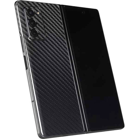 Black Carbon Fiber Specialty Texture Material Galaxy Z Fold2 5G Skin