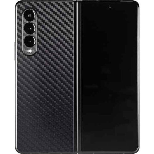 Black Carbon Fiber Specialty Texture Material Galaxy Z Fold3 5G Skin