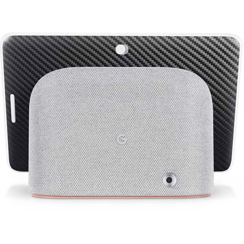 Black Carbon Fiber Specialty Texture Material Google Home Hub Skin