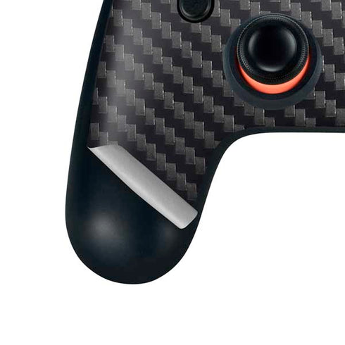 Black Carbon Fiber Specialty Texture Material Google Stadia Controller Skin