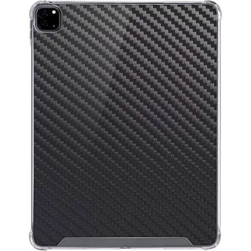 Black Carbon Fiber Specialty Texture Material iPad Pro 12.9in (2020) Clear Case