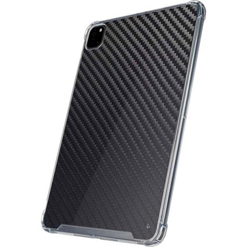 Black Carbon Fiber Specialty Texture Material iPad Pro 12.9in (2020) Clear Case