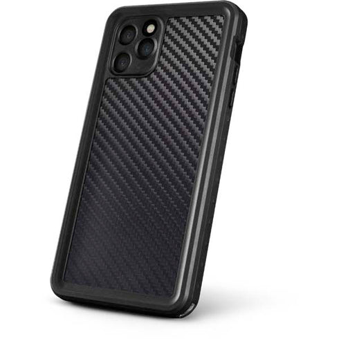 Black Carbon Fiber Specialty Texture Material iPhone 11 Pro Max Waterproof Case