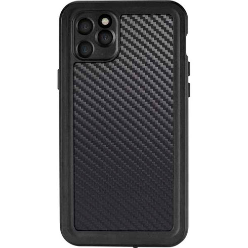 Black Carbon Fiber Specialty Texture Material iPhone 11 Pro Max Waterproof Case