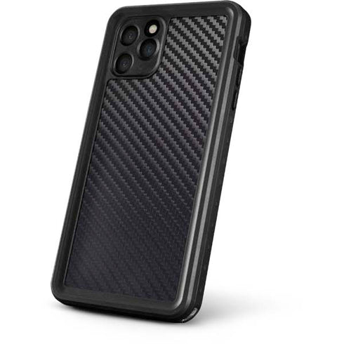 Black Carbon Fiber Specialty Texture Material iPhone 11 Pro Waterproof Case