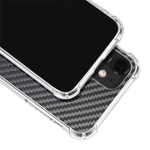Black Carbon Fiber Specialty Texture Material iPhone 12 Clear Case