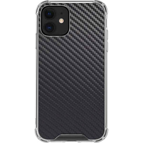 Black Carbon Fiber Specialty Texture Material iPhone 12 Mini Clear Case