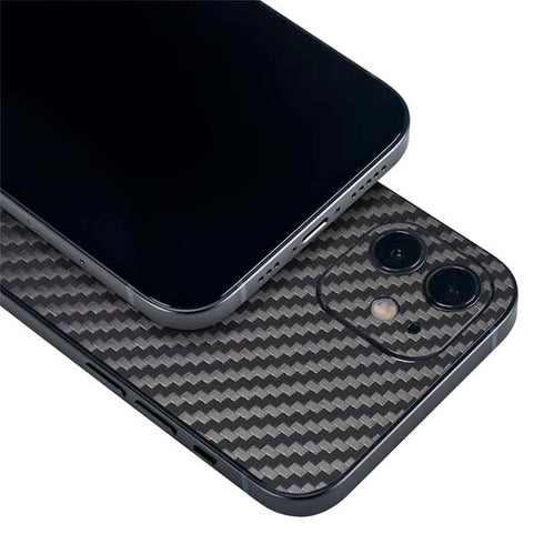 Black Carbon Fiber Specialty Texture Material iPhone 12 Mini Skin