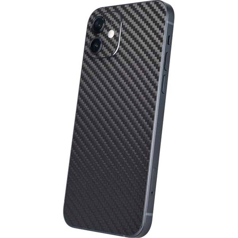 Black Carbon Fiber Specialty Texture Material iPhone 12 Mini Skin