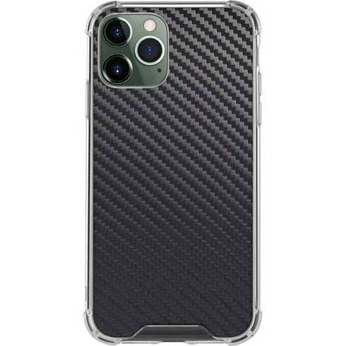 Black Carbon Fiber Specialty Texture Material iPhone 12 Pro Max Clear Case