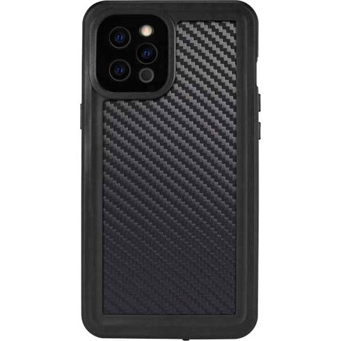 Black Carbon Fiber Specialty Texture Material iPhone 12 Pro Max Waterproof Case