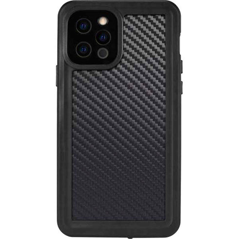 Black Carbon Fiber Specialty Texture Material iPhone 12 Pro Waterproof Case