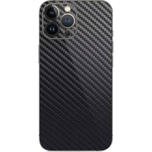Black Carbon Fiber Specialty Texture Material iPhone 13 Pro Max Skin