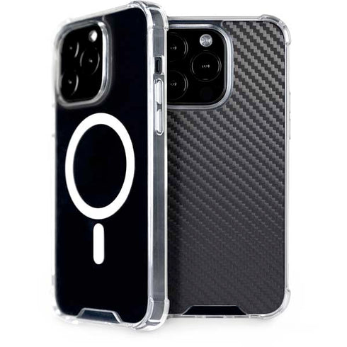 Black Carbon Fiber Specialty Texture Material iPhone 14 Pro MagSafe Case