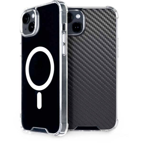 Black Carbon Fiber Specialty Texture Material iPhone 15 Plus MagSafe Case