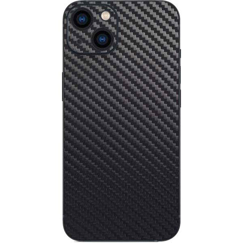 Black Carbon Fiber Specialty Texture Material iPhone 15 Plus Skin