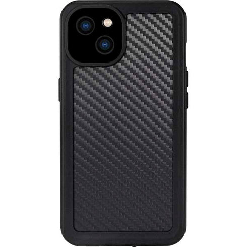 Black Carbon Fiber Specialty Texture Material iPhone 15 Plus Waterproof Case