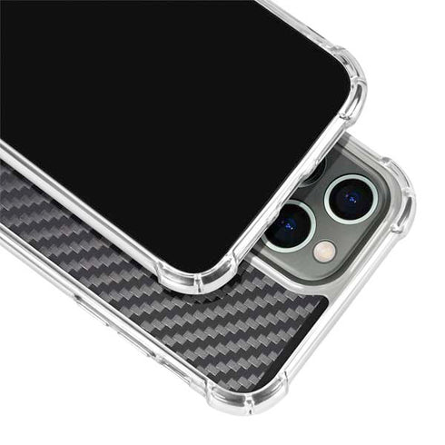 Black Carbon Fiber Specialty Texture Material iPhone 15 Pro Clear Case