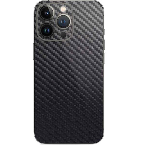 Black Carbon Fiber Specialty Texture Material iPhone 15 Pro Skin
