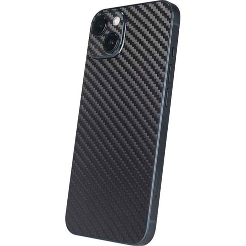 Black Carbon Fiber Specialty Texture Material iPhone 15 Skin
