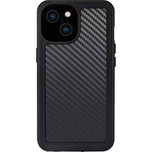 Black Carbon Fiber Specialty Texture Material iPhone 15 Waterproof Case