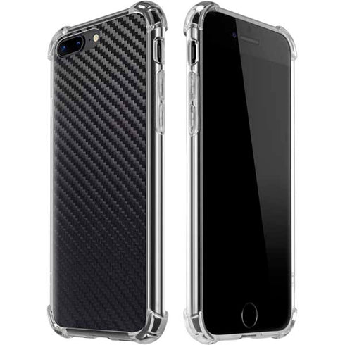 Black Carbon Fiber Specialty Texture Material iPhone 7/8 Plus Clear Case