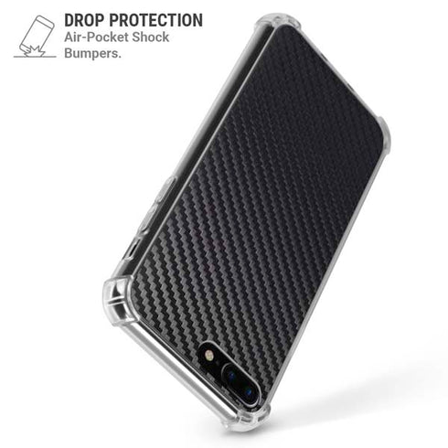 Black Carbon Fiber Specialty Texture Material iPhone 7/8 Plus Clear Case