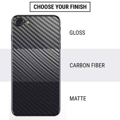 Black Carbon Fiber Specialty Texture Material iPhone SE (2nd & 3rd Gen) Skin