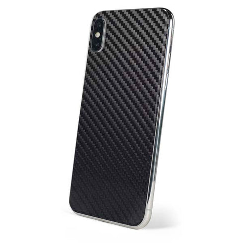Black Carbon Fiber Specialty Texture Material iPhone X Skin