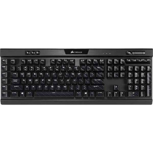 Black Carbon Fiber Specialty Texture Material K95 RGB PLATINUM Mechanical Gaming Keyboard Skin