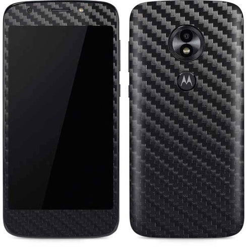 Black Carbon Fiber Specialty Texture Material Moto E5 Play Skin