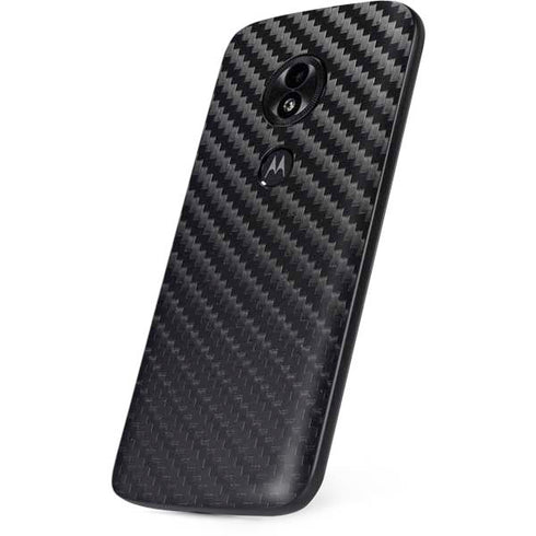Black Carbon Fiber Specialty Texture Material Moto E5 Play Skin