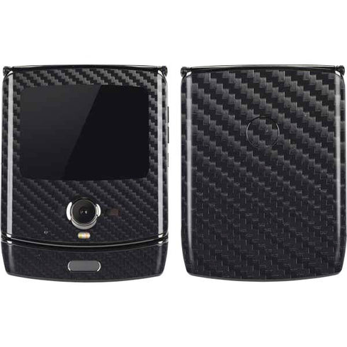 Black Carbon Fiber Specialty Texture Material Motorola RAZR Skin