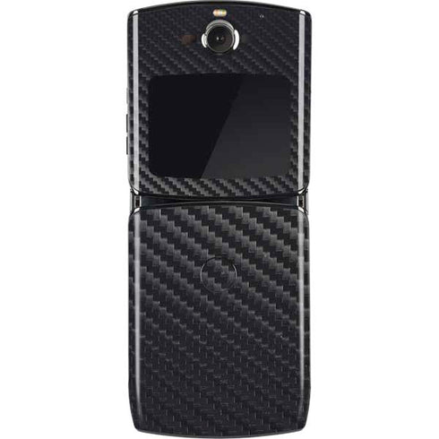 Black Carbon Fiber Specialty Texture Material Motorola RAZR Skin
