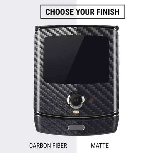 Black Carbon Fiber Specialty Texture Material Motorola RAZR Skin