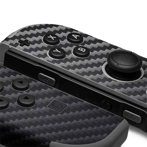 Black Carbon Fiber Specialty Texture Material Nintendo Joy-Con (L/R) Controller Skin