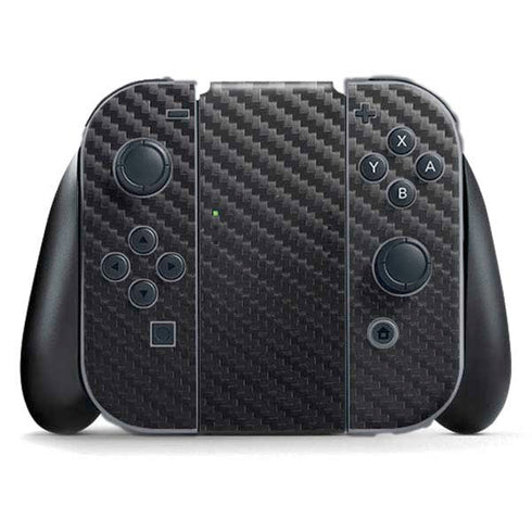 Black Carbon Fiber Specialty Texture Material Nintendo Switch (2017-2021) Joy-Con Controller Skin