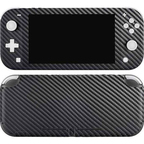 Black Carbon Fiber Specialty Texture Material Nintendo Switch Lite Skin
