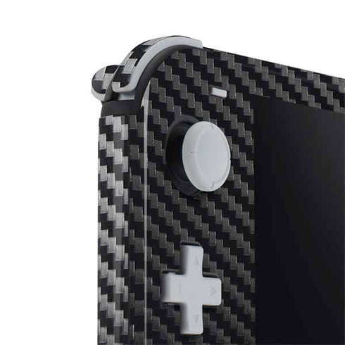 Black Carbon Fiber Specialty Texture Material Nintendo Switch Lite Skin