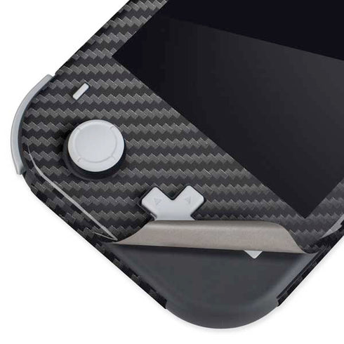 Black Carbon Fiber Specialty Texture Material Nintendo Switch Lite Skin