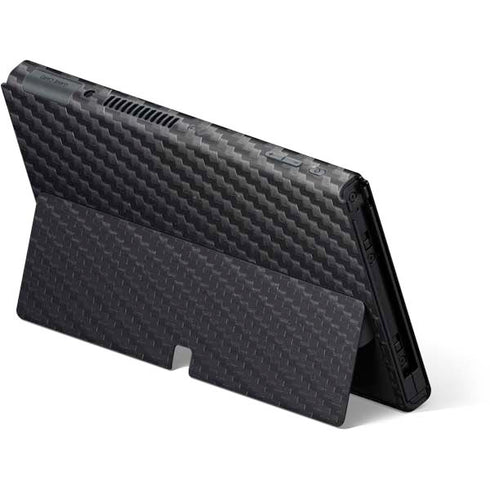Black Carbon Fiber Specialty Texture Material Nintendo Switch OLED (2021) Skin