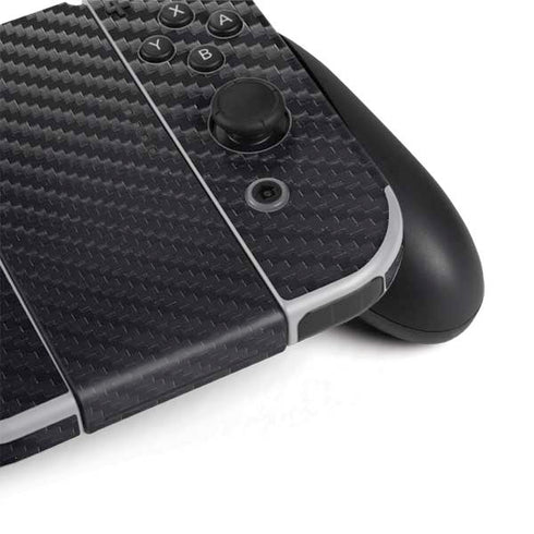 Black Carbon Fiber Specialty Texture Material Nintendo Switch OLED (2021) Skin