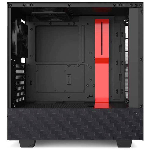 Black Carbon Fiber Specialty Texture Material NZXT H510 Compact ATX Mid-Tower Case Skin