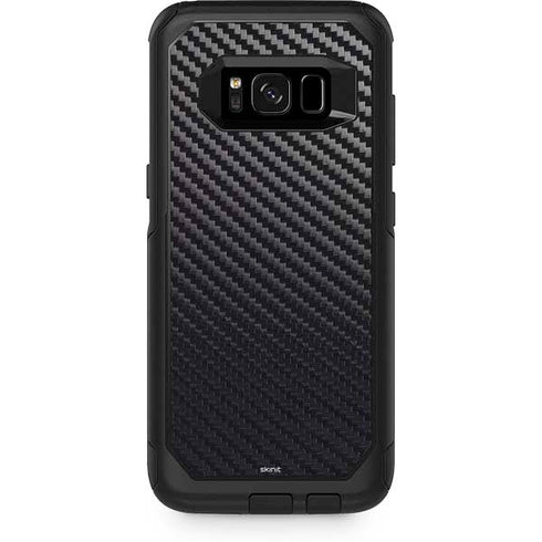 Black Carbon Fiber Specialty Texture Material Otterbox Commuter Galaxy Skin
