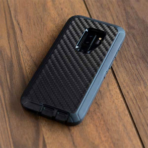 Black Carbon Fiber Specialty Texture Material Otterbox Defender Galaxy Skin