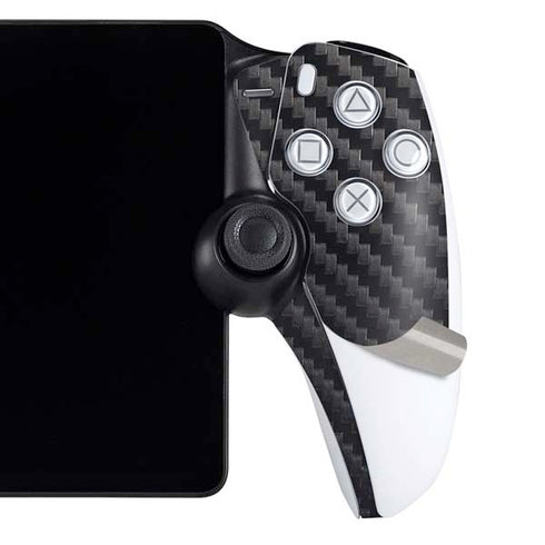 Black Carbon Fiber Specialty Texture Material PlayStation Portal Remote Player Skin