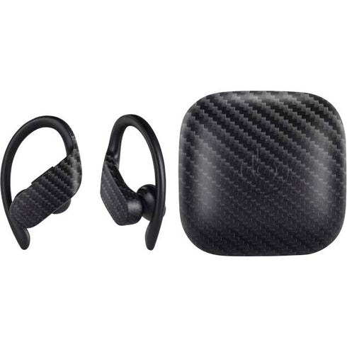 Black Carbon Fiber Specialty Texture Material PowerBeats Pro Skin